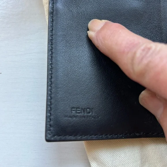 Fendi Embossed Leather Trifold compact wallet - Picture 10 of 12